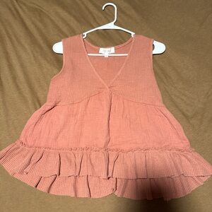 Pink Rose Women's Ruffled Tank Top in Soft Pink